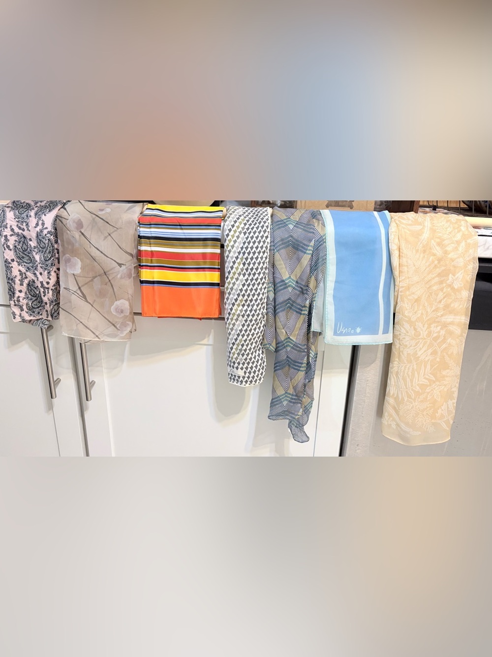 7 scarves Vera Neumann Ann Klein Segalini Italy small sz vguc